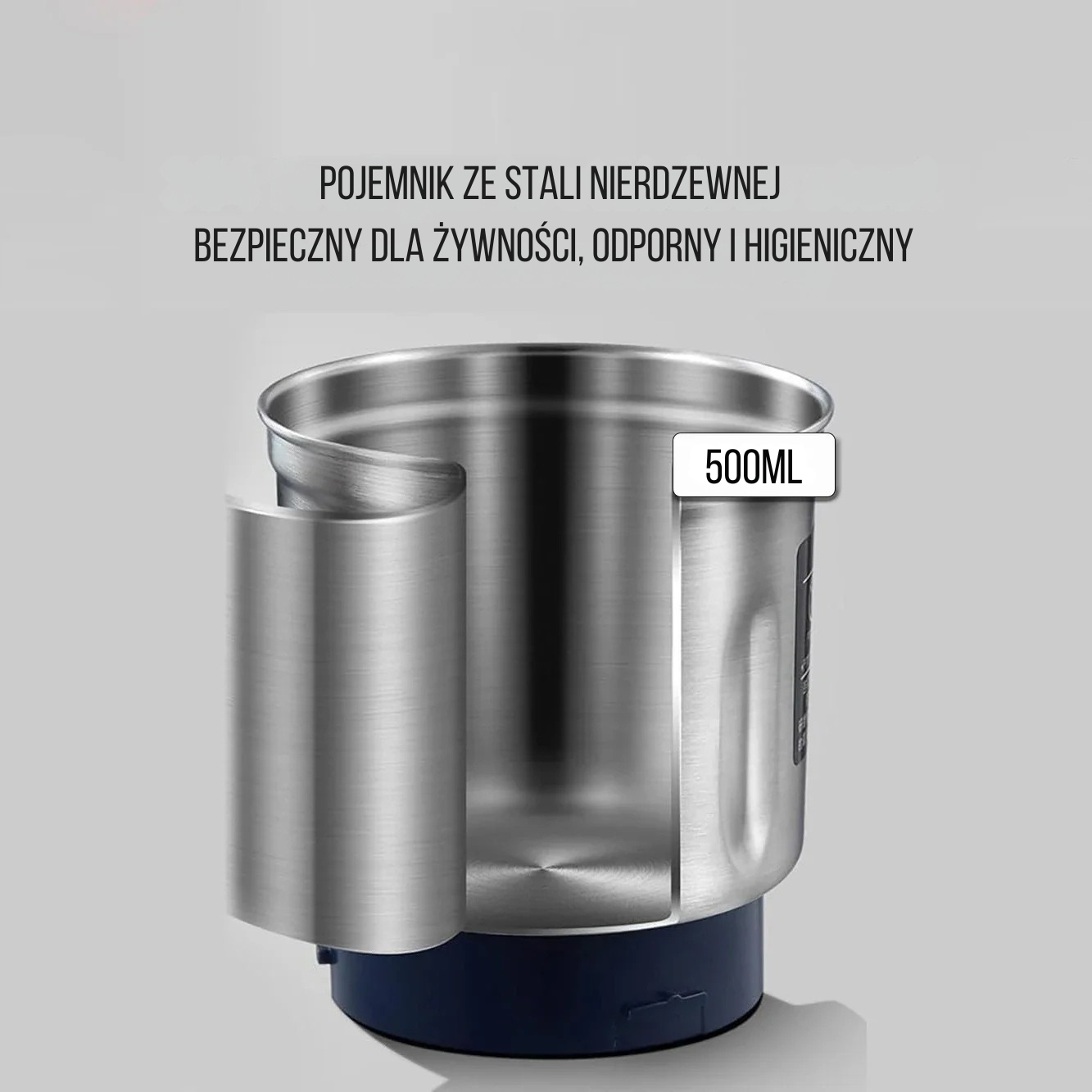 Elektryczny młynek do kawy ze stali nierdzewnej – 500 ml