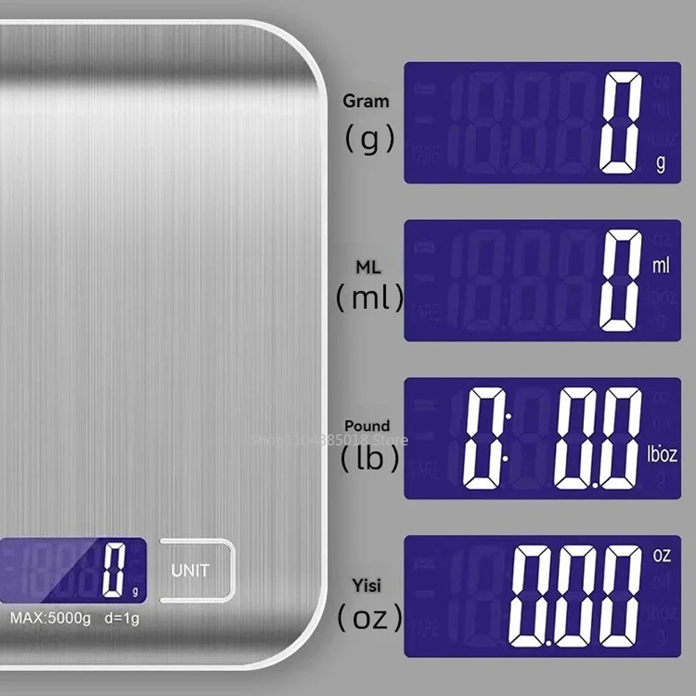 Precyzyjna waga kuchenna z ładowaniem USB – do 5 kg